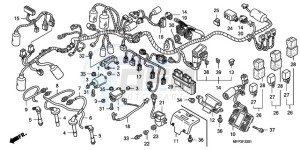 CB1300SA9 France - (F / ABS BCT CMF MME TWO TY2) drawing WIRE HARNESS/IGNITION COIL (CB1300S/CB1300SA)