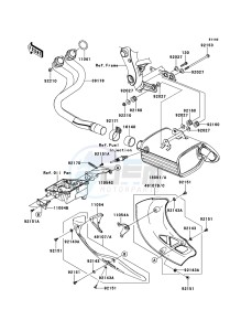 VERSYS KLE650A8F GB XX (EU ME A(FRICA) drawing Muffler(s)