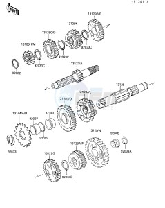 KX 250 G [KX250] (G1-G3) [KX250] drawing TRANSMISSION