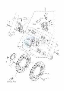 XSR700 MTM690-U (BJW1) drawing FRONT BRAKE CALIPER