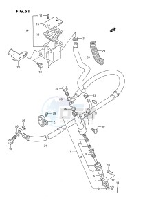 DR650 (E4) drawing REAR MASTER CYLINDER