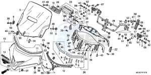 GL1800D GoldWing - GL1800-D UK - (E) drawing WINDSCREEN (GL1800C/ D/ E/ F/ G)