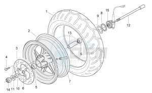 SR 50 ie AND carb. USA drawing Front wheel