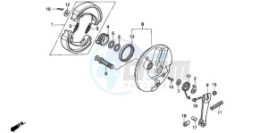 CB250 drawing FRONT BRAKE PANEL