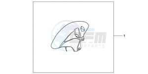 CBR1000RAA Korea - (KO / ABS) drawing CARBON FIBER FRONT FENDER