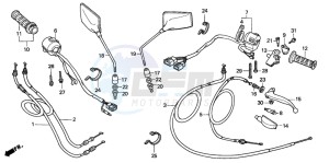 CBF250 drawing SWITCH/CABLE