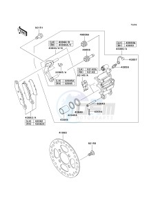 KSV 700 B [KFX 700] (B6F-B9F) B6F drawing FRONT BRAKE