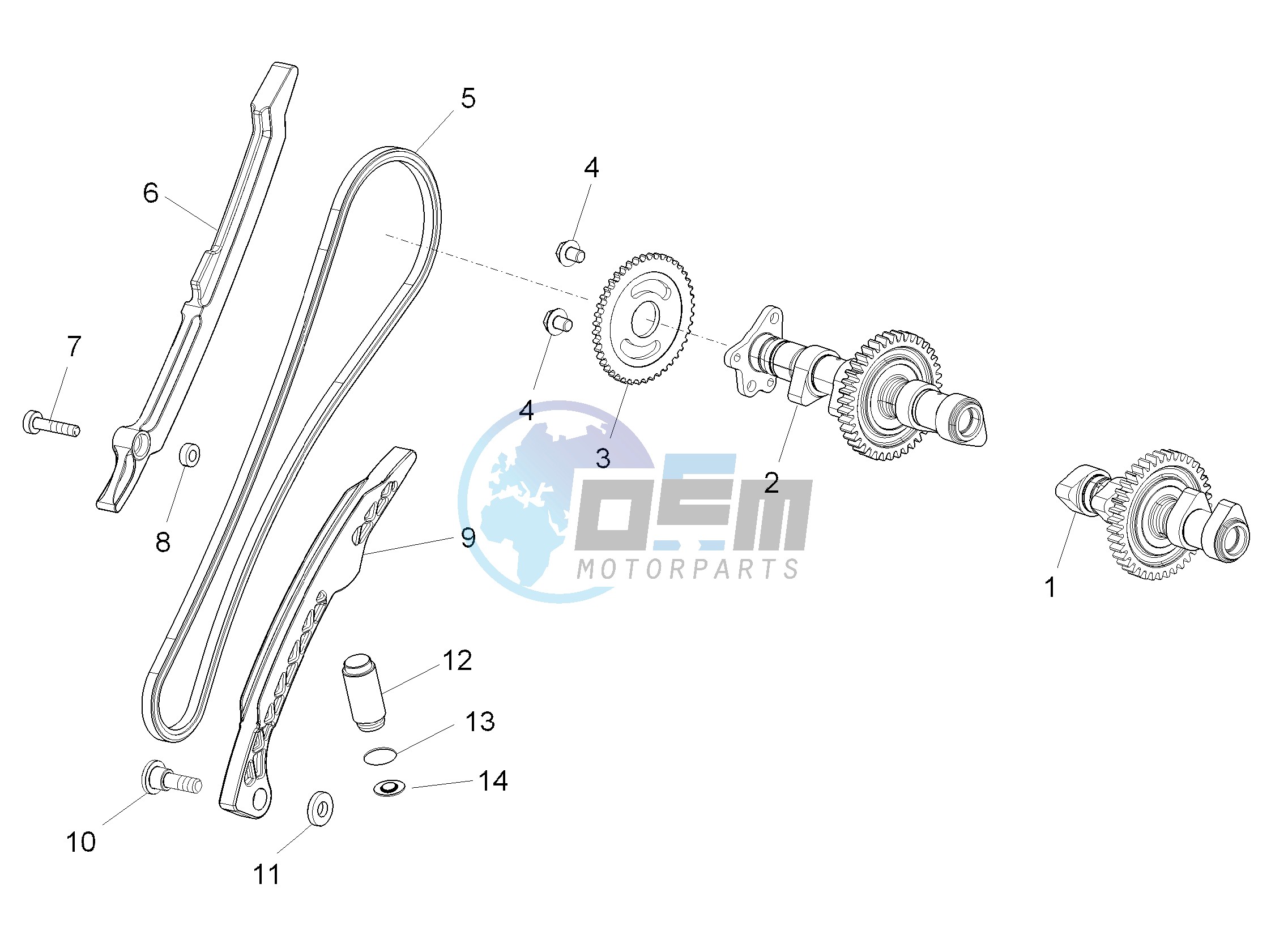 Rear cylinder timing system