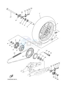 MT07 MT-07 700 (1WSB 1WSC) drawing REAR WHEEL