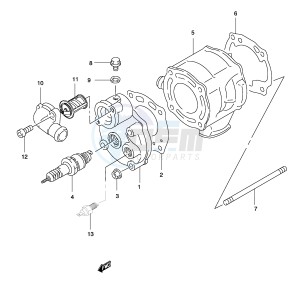 AY50 (P19) katana drawing CYLINDER (MODEL AY50W K3 K4)