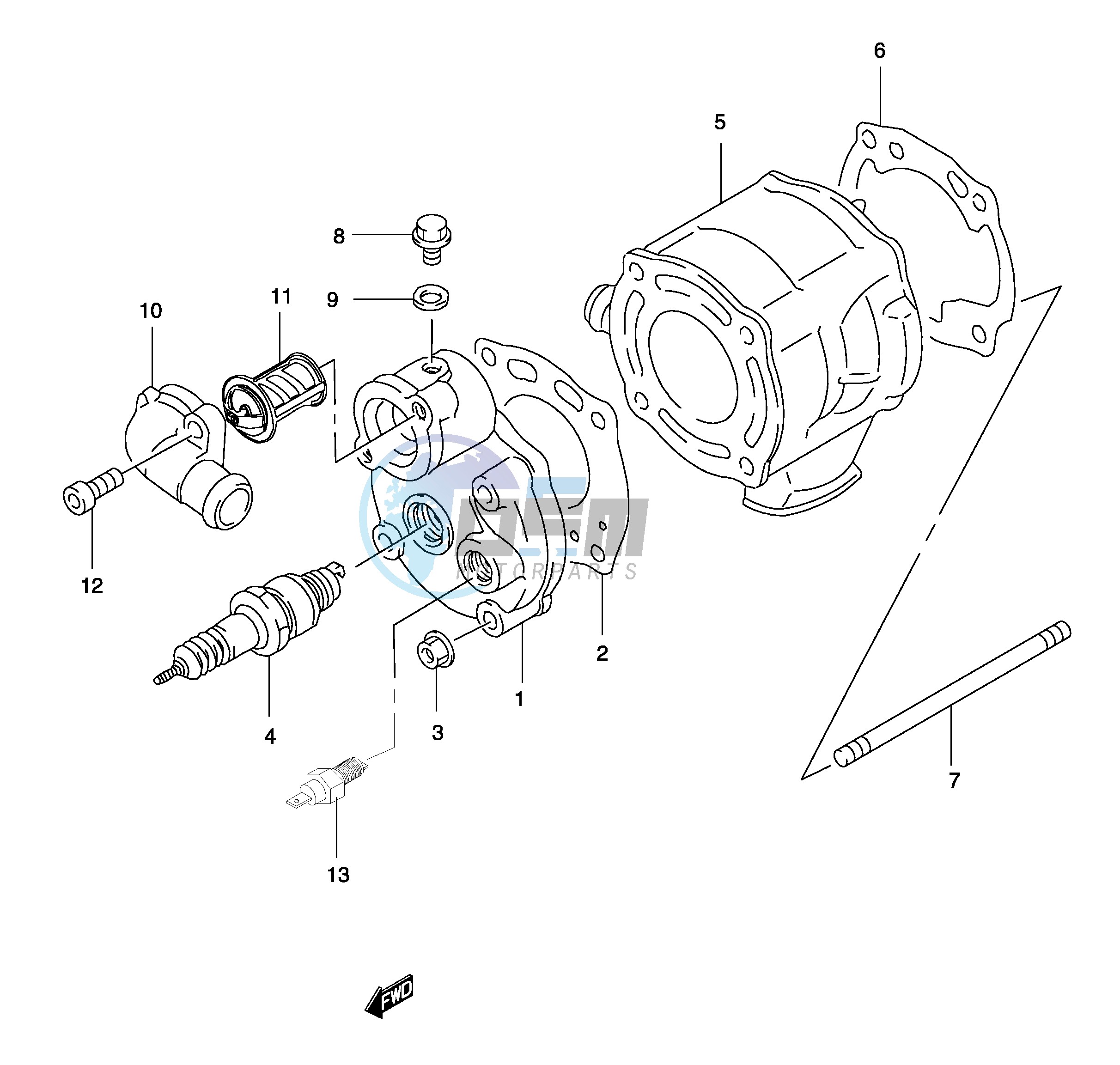 CYLINDER (MODEL AY50W K3 K4)