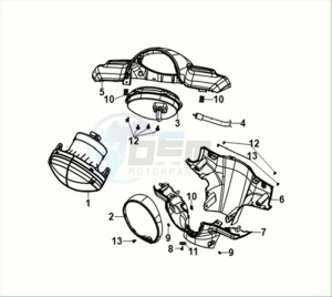 E-FIDDLE (EK4LW2-EU) (M2) drawing HANDLE COVER HEAD LIGHT