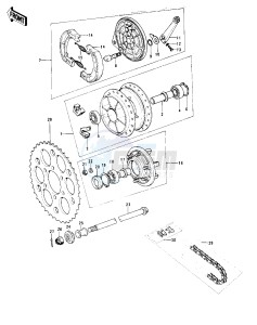 KX 250 (A) drawing REAR HUB_BRAKE_CHAIN -- KX250-A_A3- -