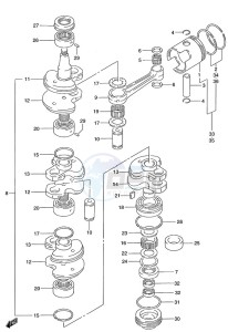 DT 140 drawing Crankshaft (1996 to 2001)