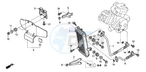 VTR1000SP VTR1000SP-2 drawing OIL COOLER (VTR1000SP2/3/ 4/5/6)