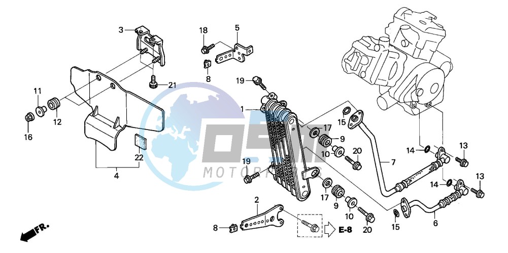 OIL COOLER (VTR1000SP2/3/ 4/5/6)