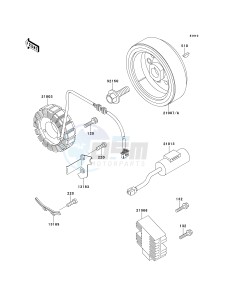 KLX 650 D [KLX650R] (D1) [KLX650R] drawing GENERATOR