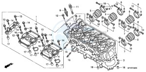 CB1000RC drawing CYLINDER HEAD