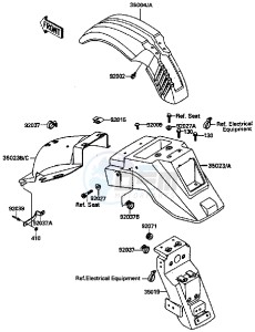 KL 650 A [KLR650] (A6-A9) [KLR650] drawing FENDERS