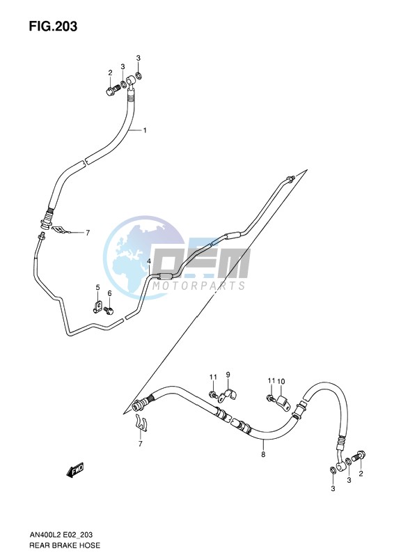 REAR BRAKE HOSE