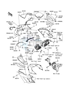 ZZR1400 ABS ZX1400B7F FR GB XX (EU ME A(FRICA) drawing Cowling