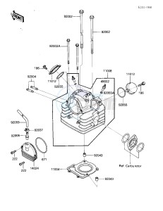 KLF 185 A [BAYOU 185] (A1-A1A) [BAYOU 185] drawing CYLINDER HEAD