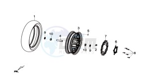 JOYMAX 125 drawing FRONT WHEEL