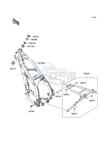 KX250F KX250-N2 EU drawing Frame