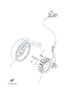 YFM450FWA YFM450DF GRIZZLY 450 IRS (1CUR) drawing GENERATOR