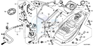 NC750SAE NC750SA ED drawing FUEL TANK/ FUEL PUMP