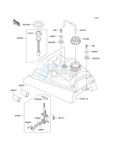 KLF 250 A [BAYOU 250] (A6F-A9F) A9F drawing FUEL TANK