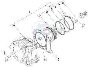 X7 125 Euro 3 drawing Cylinder-piston-wrist pin unit