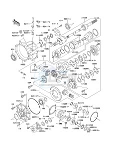 KAF 950 B [MULE 3010 DIESEL 4X4] (B2-B3) [MULE 3010 DIESEL 4X4] drawing DRIVE SHAFT-FRONT