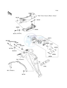 ZR 1000 B [Z1000 EUROPEAN] (B7F-B9F) B7F drawing TAILLIGHT-- S- -