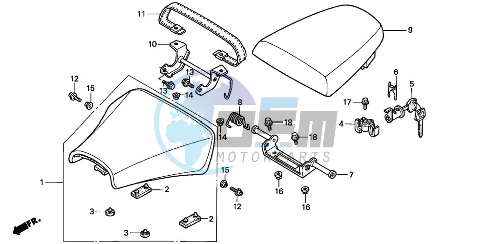 SEAT (CBR900RRY,1/RE1)