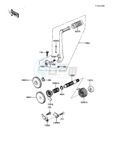 KDX 80 B [KDX80] (B2-B3) [KDX80] drawing KICKSTARTER MECHANISM -- KDX80-B2- -