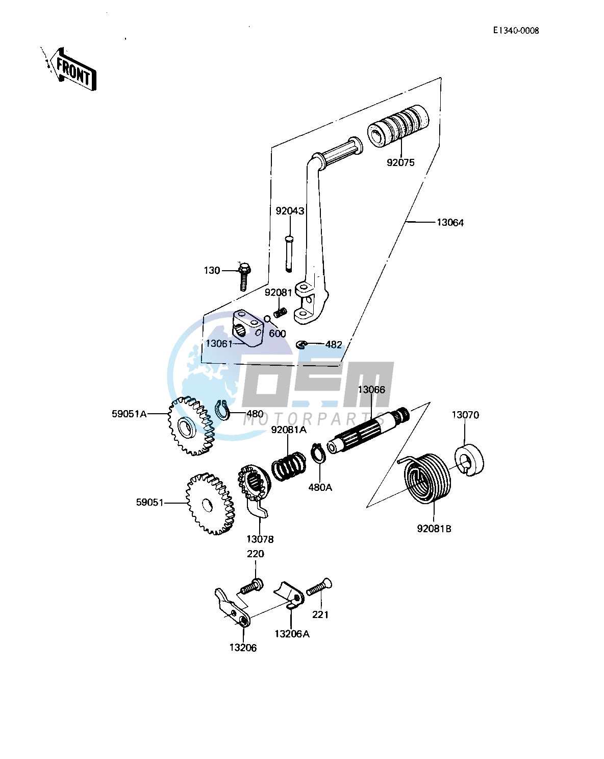 KICKSTARTER MECHANISM -- KDX80-B2- -