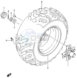 LT-A500X drawing RH REAR WHEEL (LT-A500XL4 P17)