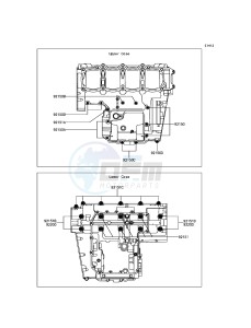 Z800 ABS ZR800BDS FR GB XX (EU ME A(FRICA) drawing Crankcase Bolt Pattern