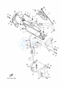 MT-07 ABS MTN690-U (B8M2) drawing RADIATOR & HOSE