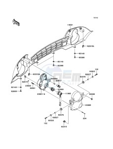 MULE 600 KAF400-B1 EU drawing Headlight(s)