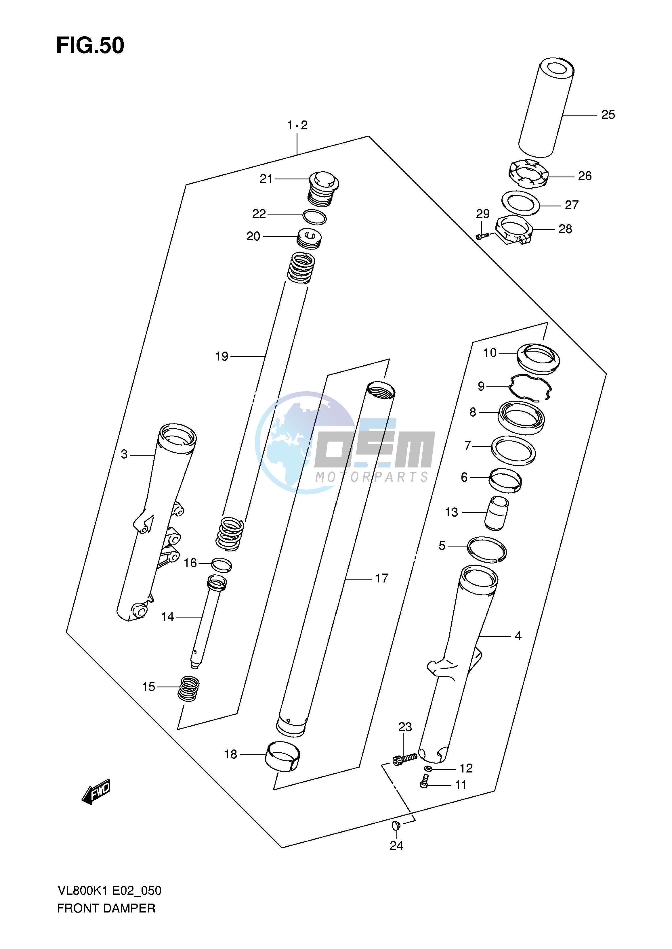 FRONT DAMPER (MODEL K K2 K3 K4)