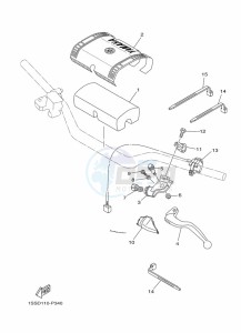 YZ125 (B0V2) drawing HANDLE SWITCH & LEVER