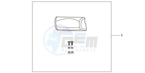 XL700V9 France - (F / CMF SPC) drawing TOP BOX PILLION PAD (TOP)