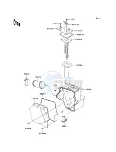 KMX 125 A [KMX 125] (A12-A14) [KMX 125] drawing AIR CLEANER