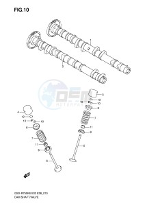 GSX-R750 (E3-E28) drawing CAM SHAFT - VALVE