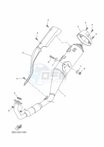 MT-125 MTN125-A (B6G1) drawing EXHAUST