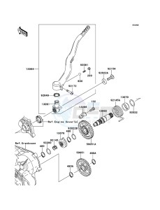 KX450F KX450E9F EU drawing Kickstarter Mechanism