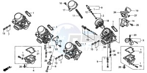 CB600F2 CB600S drawing CARBURETOR (COMPONENT PARTS) (2)