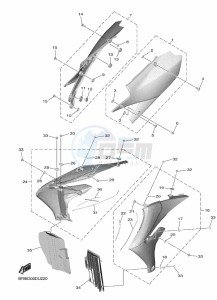 YZ450F (B2W6) drawing SIDE COVER